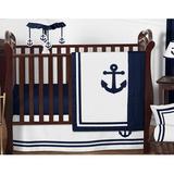 Sweet Jojo Designs Anchors Away 11 Piece Crib Bedding Set Cotton in Blue/White | Wayfair AnchorsAway-11