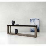 Hooker Furniture Melange 105" Solid Wood Console Table Wood in Brown, Size 34.25 H x 105.0 W x 17.0 D in | Wayfair 638-85425-BLK