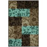 Maples Highland Textured Print Multicolor Area and Throw Rugs, Light Blue, 20X34