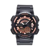 Casio Men's Telememo World Time Analog-Digital Watch - AEQ110W-1A3V, Size: XL, Black
