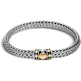 Sterling Silver & 18k Bonded Gold Dot Medium Chain Bracelet - Metallic - John Hardy Bracelets