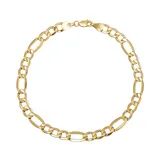 "Everlasting Gold 14k Gold Figaro Chain Bracelet, Women's, Size: 9"""