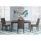 Latitude Run® Vanesa 5 Piece Drop Leaf Dining Set Wood/Upholstered Chairs in Brown/Gray, Size 30.0 H in | Wayfair DECCB30128564A37B18606A3EE7BE6E5