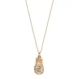 "10k Gold Pineapple Pendant Necklace, Women's, Size: 18"", Yellow"