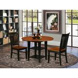 Charlton Home® Tyshawn Drop Leaf Solid Wood Rubberwood Dining Set Wood in Black | Wayfair D6B52E32A1764823AC1C341D75C0BEB1