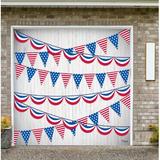 The Holiday Aisle® Patriotic Garage Door Mural Polyester in Blue/Red, Size 84.0 H x 96.0 W x 1.0 D in | Wayfair 00ABDD120E18479B9A089E64711E9DC2
