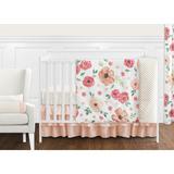 Sweet Jojo Designs Watercolor Floral 11 Piece Crib Bedding Set Polyester in Green/Yellow, Size 45.0 W in | Wayfair WatercolorFloral-PC-GR-11