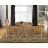 Charlton Home® Politte 3 - Piece Extendable Solid Wood Dining Set Wood in Brown, Size 28.9 H in | Wayfair 821103006F12496F893392916569E27A