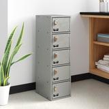 Hallowell 5 Tier 1 Wide Cell Phone Locker Metal in Gray, Size 31.0 H x 9.0 W x 12.0 D in | Wayfair UCTL192(30)-5A-PL