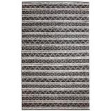 Brown/Gray Area Rug - World Menagerie Edwa Ikat Hand-Knotted Wool Charcoal/Silver Area Rug Wool in Brown/Gray, Size 96.0 W x 0.24 D in | Wayfair