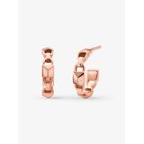Michael Kors Precious Metal-Plated Sterling Silver Mercer Link Mini Hoops Rose Gold One Size