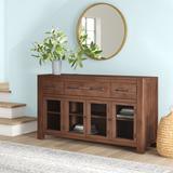 Mistana™ Trevion Buffet Table Wood in Brown/Red, Size 34.0 H x 61.0 W x 18.0 D in | Wayfair B896FBD434D14EC49926FB6795D9184B