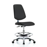 Blue Ridge Ergonomics Drafting Chair Aluminum/Upholstered in Black, Size 38.5 H x 24.0 W x 25.0 D in | Wayfair ECR-VMBCH-MB-CR-CF-EC-ESDBLK