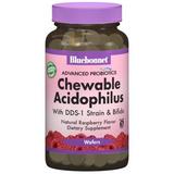 Advanced Probiotics Chewable Acidophilus, Natural Raspberry Flavor, 60 Wafers, Bluebonnet Nutrition