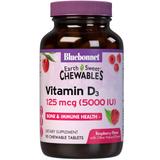 EarthSweet Chewble Vitamin D3 5000 IU, Natural Raspberry Flavor, 90 Tablets, Bluebonnet Nutrition