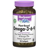 Plant-Based Omega 3-6-9 1000 mg, 90 Softgels, Bluebonnet Nutrition