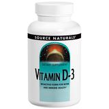 Vitamin D-3 5000 IU Caps, 240 Capsules, Source Naturals