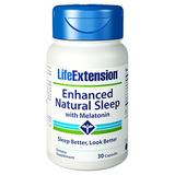 Enhanced Natural Sleep with Melatonin, 30 Capsules, Life Extension