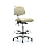 Symple Stuff Madisen Drafting Chair Aluminum/Upholstered in Brown, Size 36.5 H x 24.0 W x 25.0 D in | Wayfair 75168CE1670149C680AC870CCD8AC1F3