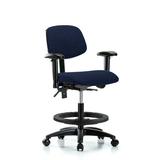 Blue Ridge Ergonomics Drafting Chair Upholstered in Black, Size 32.5 H x 25.0 W x 25.0 D in | Wayfair FMBCH-RG-T1-A1-BF-RC-F45