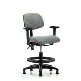Blue Ridge Ergonomics Drafting Chair Upholstered in Black, Size 32.5 H x 25.0 W x 25.0 D in | Wayfair FMBCH-RG-T1-A1-BF-RG-F44
