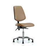 Symple Stuff Rebeca Vinyl Task Chair Aluminum/Upholstered in Brown, Size 36.5 H x 26.0 W x 26.0 D in | Wayfair 009C013587474C4E891B7B55C18BA480