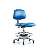Blue Ridge Ergonomics Drafting Chair blueAluminum/Upholstered, Size 32.5 H x 24.0 W x 25.0 D in | Wayfair ECR-VMBCH-CR-CF-EG-ESDBLU