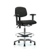Symple Stuff Jaidyn Drafting Chair Upholstered/Metal in Gray, Size 39.0 H x 24.0 W x 25.0 D in | Wayfair 5DF4850F957C4E7487DDDBD47E7E083F