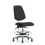 Symple Stuff Miah Drafting Chair Upholstered/Metal in Black/Brown, Size 38.5 H x 24.0 W x 25.0 D in | Wayfair CDB9516BA68C4513A9E170B4F3B74D32