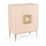 Wildwood Maddox 2 Door Accent Cabinet Wood/Metal in Pink/Yellow, Size 36.0 H x 28.0 W x 15.5 D in | Wayfair 490110