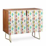 East Urban Home Andii Bird Retro Wave Credenza Wood in Brown, Size 31.0 H x 38.0 W x 20.0 D in | Wayfair E9E16472CBCE43B4977372D12417D700