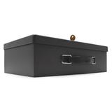 Honeywell Cash Box w/ Key Lock in Black, Size 4.2 H x 12.7 W x 8.7 D in | Wayfair 6104