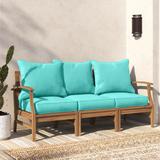 Mistana™ Indoor/Outdoor Sunbrella Seat/Back Cushion in Green/Blue, Size 5.0 H x 23.0 W x 25.0 D in | Wayfair 602956DF80024C38854FA71BA7EC2D63