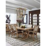 Tommy Bahama Home Los Altos 7 - Piece Extendable Dining Set Wood/Upholstered Chairs in Brown/Gray, Size 29.75 H in | Wayfair