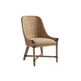 Tommy Bahama Home Los Altos Keeling Woven Side Chair Upholstered/Wicker/Rattan/Fabric in Yellow, Size 37.0 H x 23.5 W x 27.0 D in | Wayfair