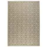 White Area Rug - Brayden Studio® Ormond Geometric Handmade Tufted Beige Area Rug Viscose/Wool/Cotton in White, Size 60.0 W x 0.5 D in | Wayfair