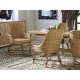 Tommy Bahama Home Los Altos Linen Side Chair Upholstered/Wicker/Rattan/Fabric in Yellow, Size 37.0 H x 23.5 W x 27.0 D in | Wayfair 01-0566-882-01