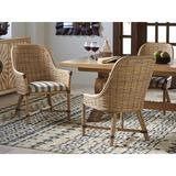 Tommy Bahama Home Los Altos Linen Side Chair Upholstered/Wicker/Rattan/Fabric in Gray, Size 37.0 H x 23.5 W x 27.0 D in | Wayfair 01-0566-882-40