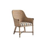 Tommy Bahama Home Los Altos Arm Chair Upholstered/Wicker/Rattan in Gray, Size 37.0 H x 25.5 W x 27.0 D in | Wayfair 01-0566-883-40