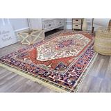 World Menagerie Clarendale Oriental Hand-Knotted Wool Area Rug Wool in Blue, Size 60.0 W x 1.0 D in | Wayfair 31B83528A1734ED8A91BF35FBD839453