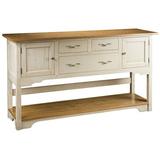 MacKenzie-Dow 72" Wide Cherry Wood Buffet Table Wood in White, Size 40.0 H x 72.0 W x 20.0 D in | Wayfair 6-1300_AntiqueWhite