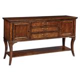 Darby Home Co Mylah 66" Wide 3 Drawer Solid Wood Buffet Table Wood in Brown/Red, Size 38.25 H x 66.0 W x 20.0 D in | Wayfair