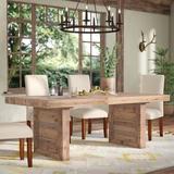 Birch Lane™ Alfa Constanta Dining Table Wood in Brown, Size 30.0 H x 82.0 W x 39.0 D in | Wayfair 57854DD1EAD6445DB12CD1A172A624CF