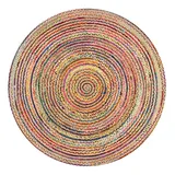 nuLOOM Aleen Colorful Braided Round Rug - 6' x 6', Multi, 6Ft Rnd