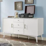 Crosley Furniture Landon Large Storage Console Table, White