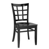 Winston Porter New Bedford Solid Wood Ladder Back Side Chair Wood in Black, Size 34.5 H x 18.0 W x 20.5 D in | Wayfair
