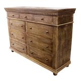 Gracie Oaks Lisson 9 Drawer Dresser Wood in Brown, Size 50.0 H x 70.0 W x 22.0 D in | Wayfair 10AA095C0F624C5FB1BBB5293BDC5C48