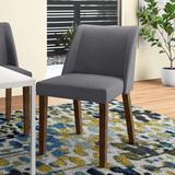 Corrigan Studio® Lisiate Linen Side Chair Wood/Upholstered/Fabric in Gray, Size 32.0 H x 20.0 W x 24.0 D in | Wayfair