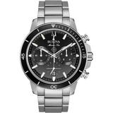 Men's Chronograph Marine Star Stainless Steel Bracelet Watch 45mm - Metallic - Bulova Watches