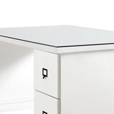 Wood Top - Standard Desk with Glass Topper - Ballard Designs